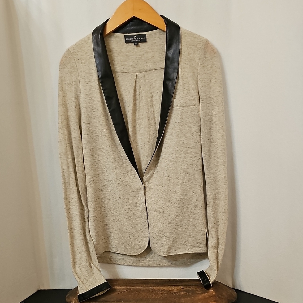 Phillipe le Bac Leather Trimmed Jacket